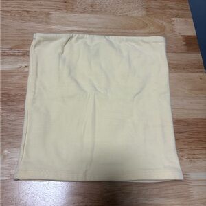 Topshop Pale Yellow Tube Top